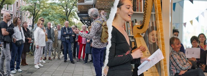 Muze-van-Zuid-2024 Photo Collage muziekwandeling_harpconcert